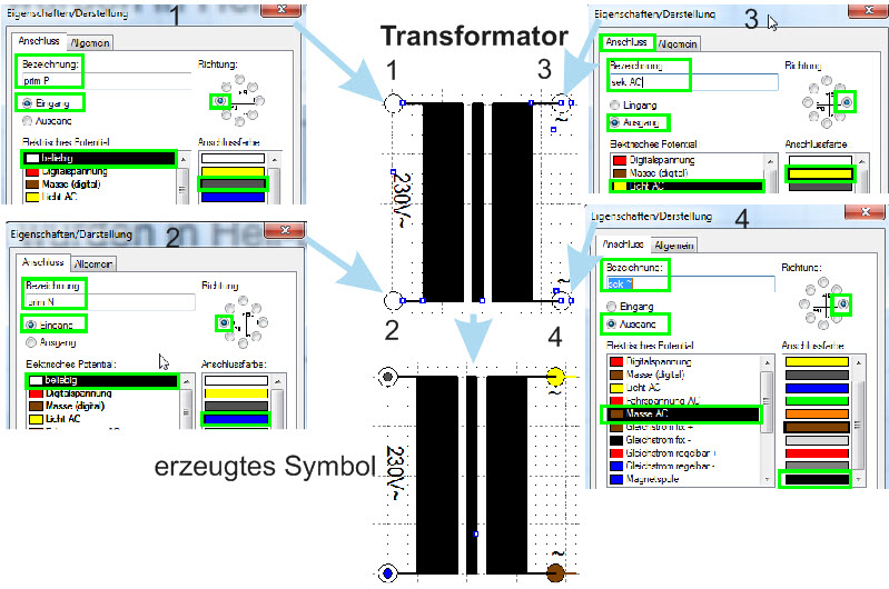 WinTrack elektrische Symbole